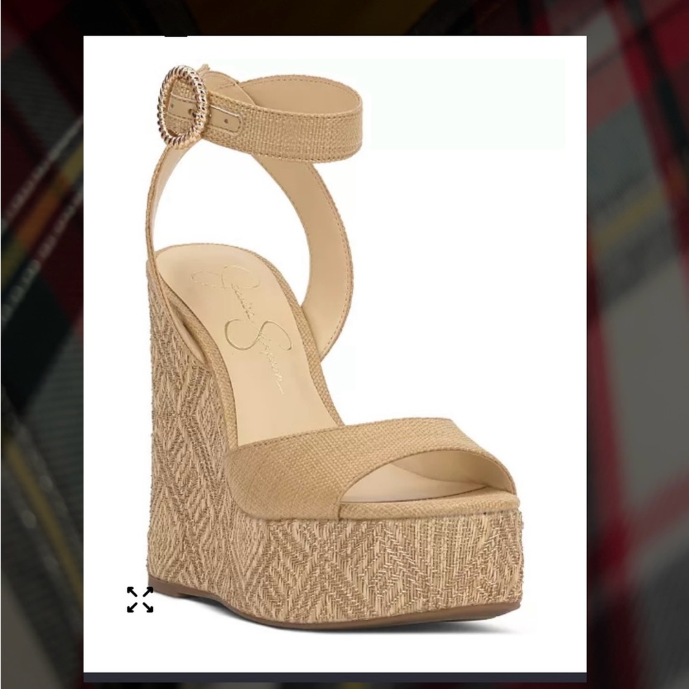 Jessica Simpson Tan Wedge Sandals